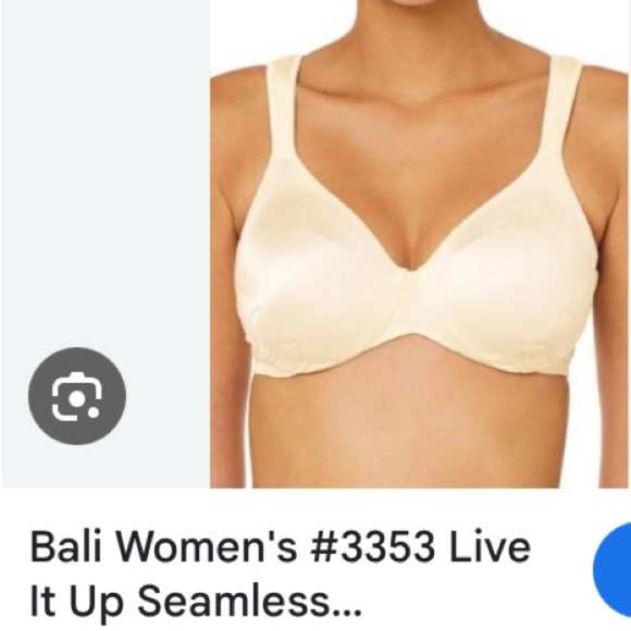Bali Live It Up Seamless Underwire Bra in Soft Blue Embossed Floral - Picture 8 of 8
